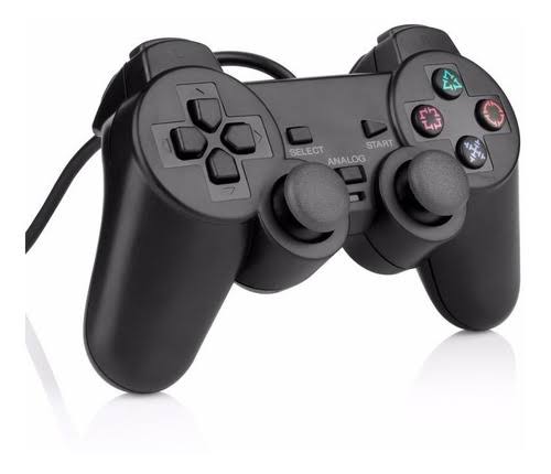 Mando PS2 Black Cableado Compatible